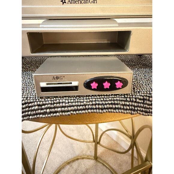 American Girl Doll TV & DVD Player Set (Silver, Pink Star Buttons) - Picture 2 of 7